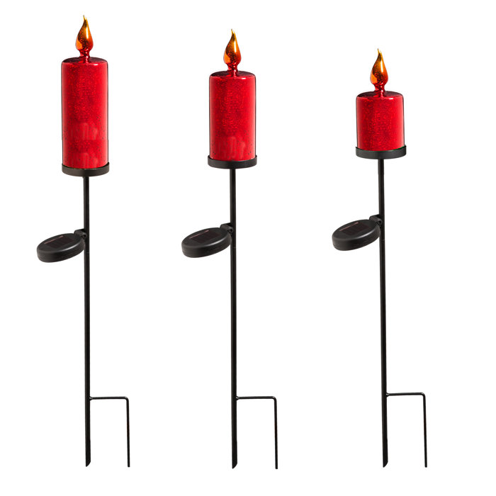 Evergreen Enterprises, Inc Candle 3 Pieces Garden Stake Set Wayfair